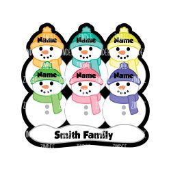 Alternative view of Snowman Family Ornament 6 (4 inch)