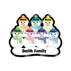 Alternative view of Snowman Family Ornament 7 (4 inch)