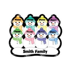 Alternative view of Snowman Family Ornament 8 (4 inch)
