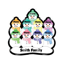 Alternative view of Snowman Family Ornament 9 (4 inch)