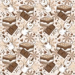 Snowman Smore seamless (vinyl)