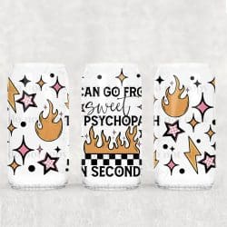 Sweet To Psycho UV DTF Can Wrap