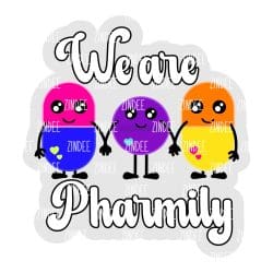 We Are Pharmily – Acrylic Badge Reel Blank (2") No Hole | Optional Sticker or UV DTF