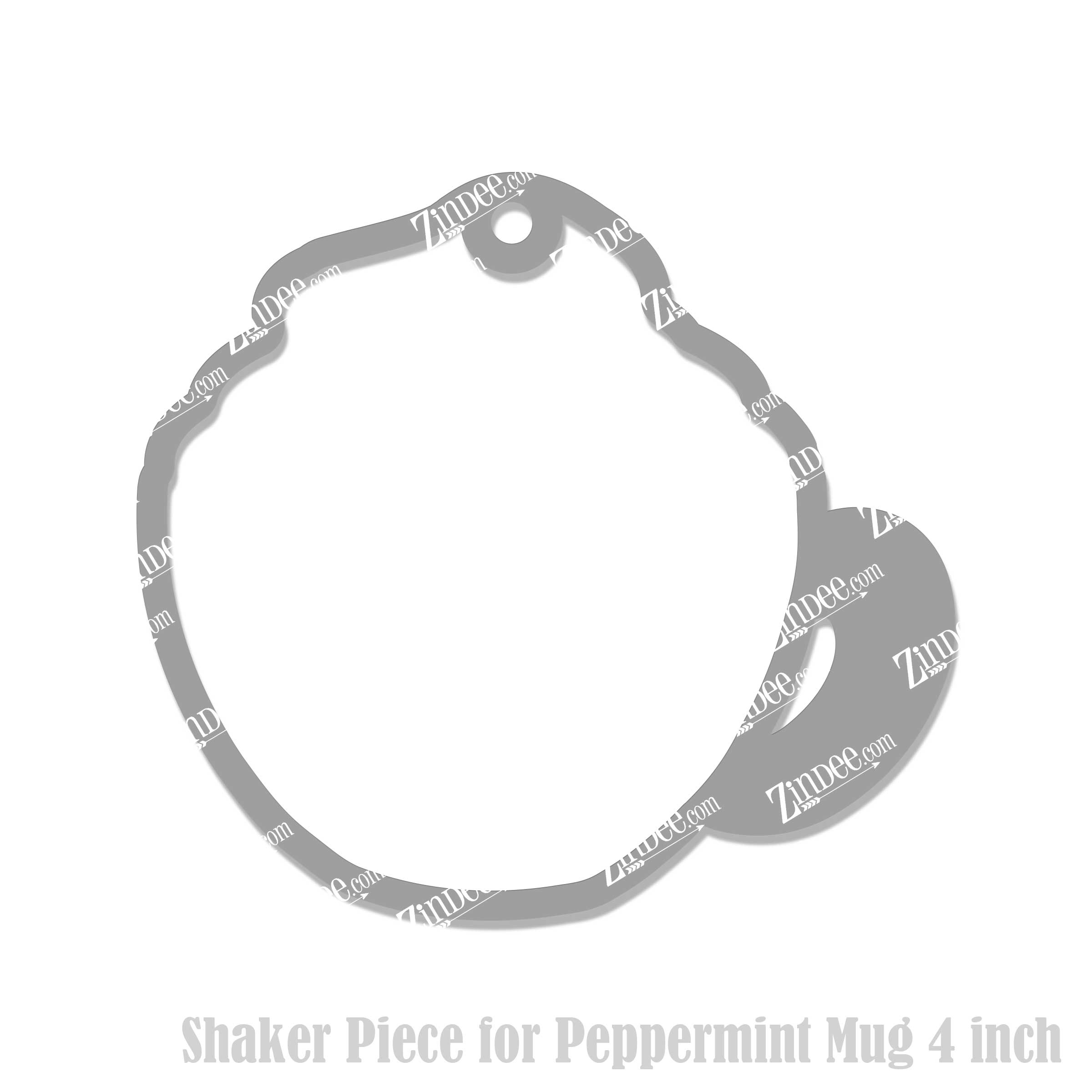 Peppermint Mug Shaker Piece (4 inch)