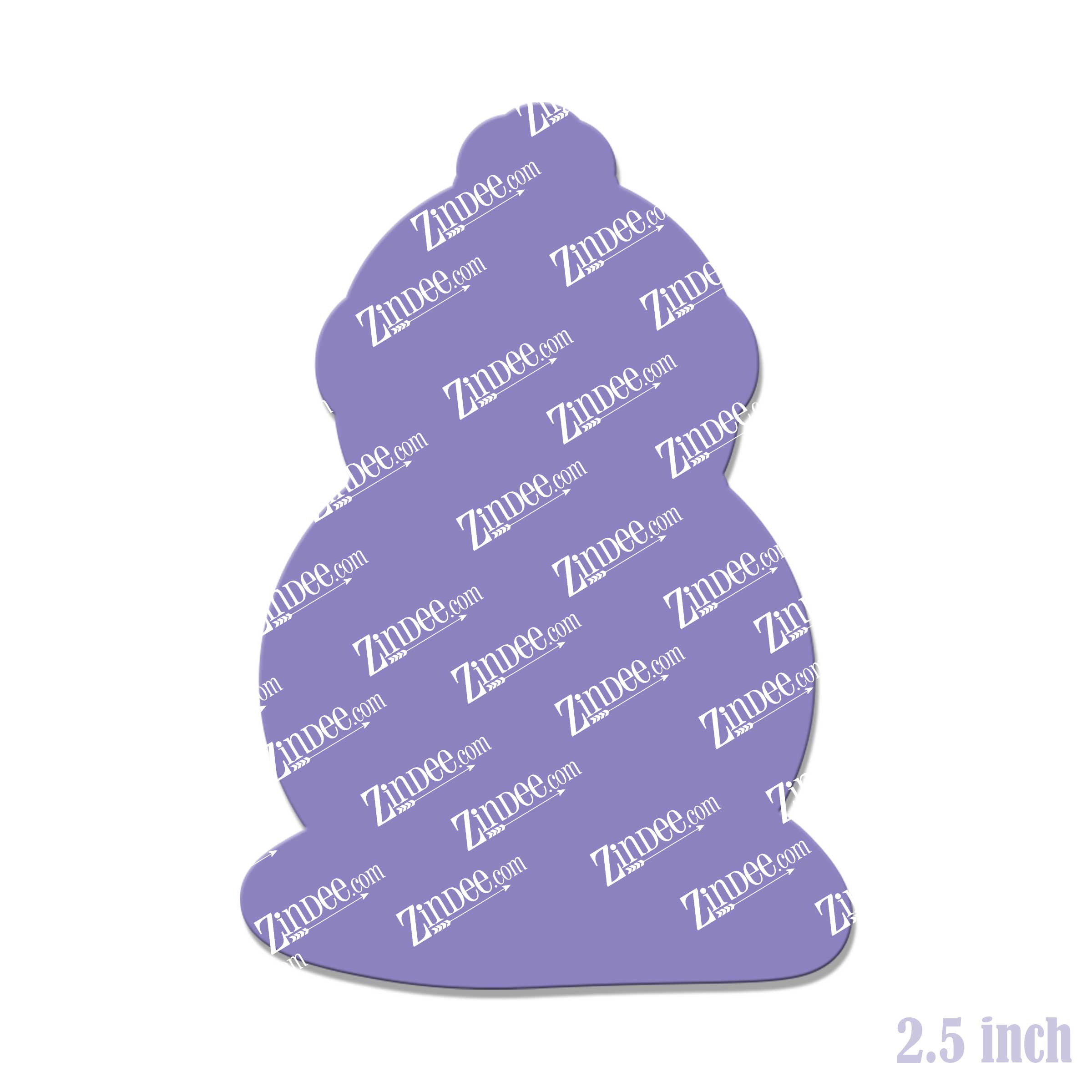 Snowman Single Acrylic Blank- Sticker- UV DTF (2.5 inch) - Image 2