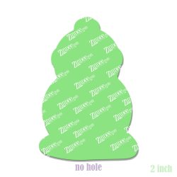 Alternative view of Snowman Single Acrylic Blank- Sticker- UV DTF (2 inch) NO HOLE