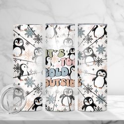 Too Cold Outside Penguins (Sublimation Wrap) 20 oz Skinny