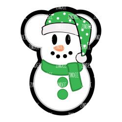 Boy Mouse Snowman Acrylic Blank- Sticker- UV DTF (2.5 inch)