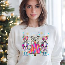 Bright Tree And Nutcracker DTF Transfer