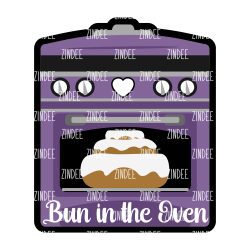 Alternative view of Bun In Oven acrylic blank 4 inch