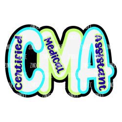 CMA Certified Medical Assistant – Acrylic Badge Reel Blank (2") No Hole | Optional Sticker or UV DTF