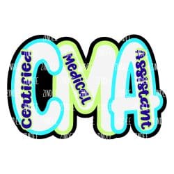 CMA Certified Medical Assistant – Acrylic Badge Reel Blank (2") No Hole | Optional Sticker or UV DTF