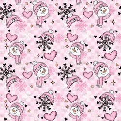 Pink Snowmen seamless (vinyl)