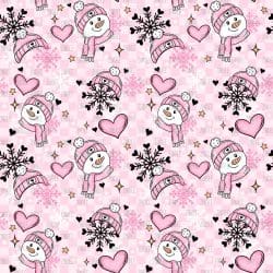 Pink Snowmen seamless (vinyl)