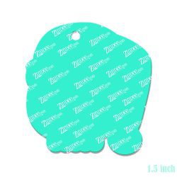 Alternative view of Santa Skull Acrylic Blank- Sticker- UV DTF (1.5 inch)