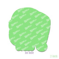 Alternative view of Santa Skull Acrylic Blank- Sticker- UV DTF (2 inch) NO HOLE