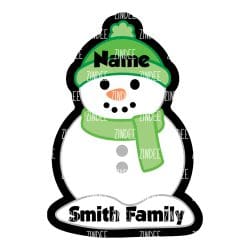 Snowman Single – Acrylic Badge Reel Blank (2") No Hole | Optional Sticker or UV DTF