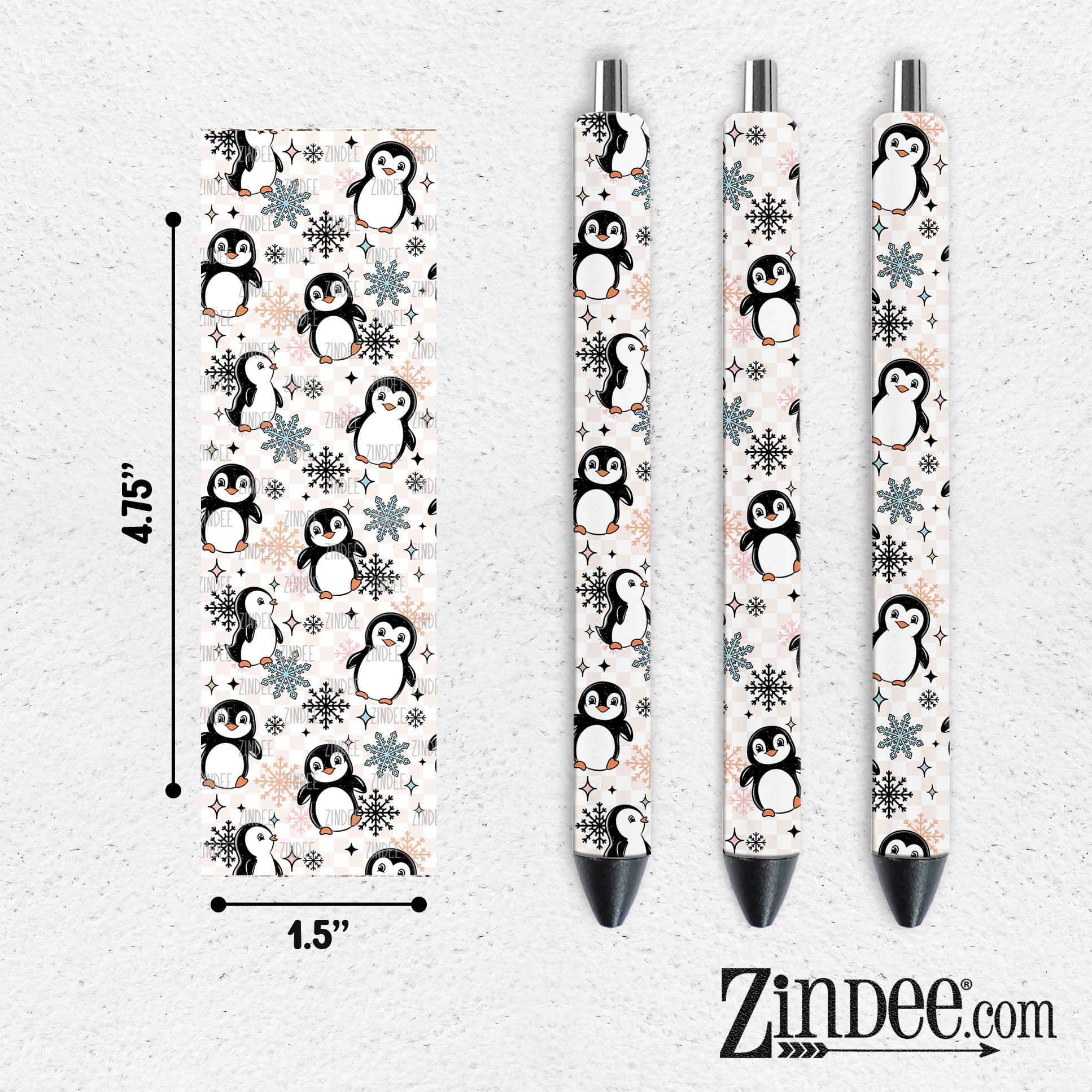 Too Cold Outside Penguins VINYL Pen Wrap