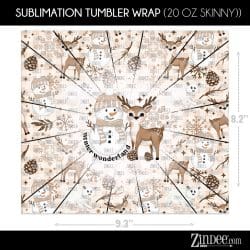 Alternative view of Winter Animals (Sublimation Wrap) 20 oz Skinny