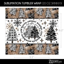 Alternative view of Winter Things (Sublimation Wrap) 20 oz Skinny