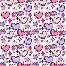 XOXO Valentine Checker seamless (vinyl)