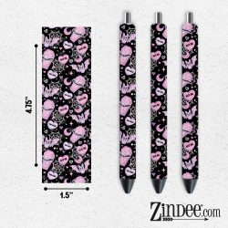 Bat Valentines Day VINYL Pen Wrap