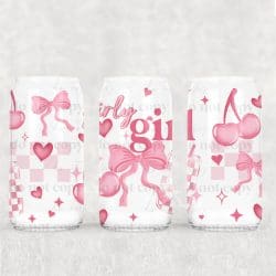 Girly Girl UV DTF Can Wrap
