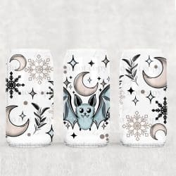 Winter Bat UV DTF Can Wrap