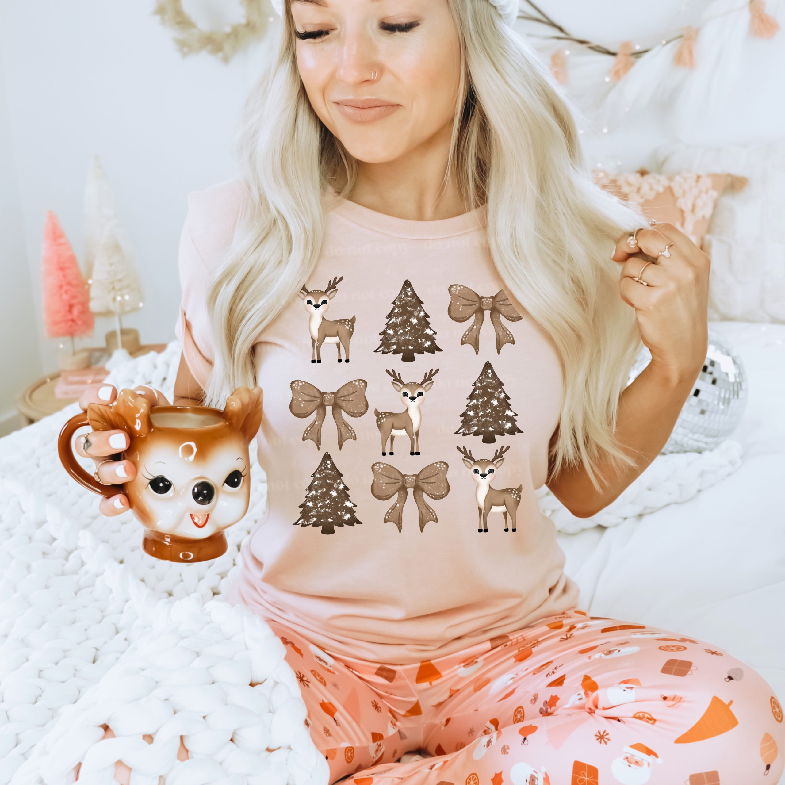 Deer Grid DTF Transfer