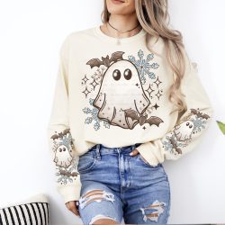 Spooky Winter Ghostie DTF Transfer (w/optional sleeve design)