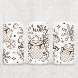 Neutral Cozy Things UV DTF Can Wrap