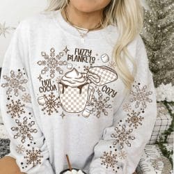 Neutral Cozy Things DTF Transfer (w/optional sleeve design)