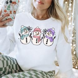 Pastel Snowmen DTF Transfer