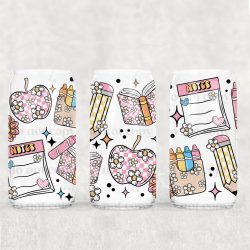 Teacher Collage UV DTF Can Wrap