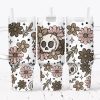Floral Skellie UV DTF Tumbler Wrap 40oz