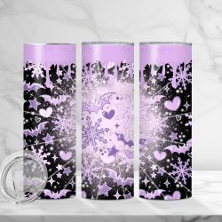 Purple Bats (Sublimation Wrap) 20 oz Skinny