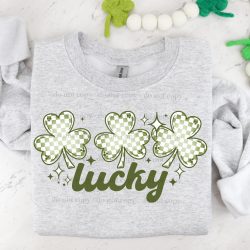 Lucky Checker Shamrocks DTF Transfer
