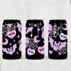 Bat Valentines Day UV DTF Can Wrap