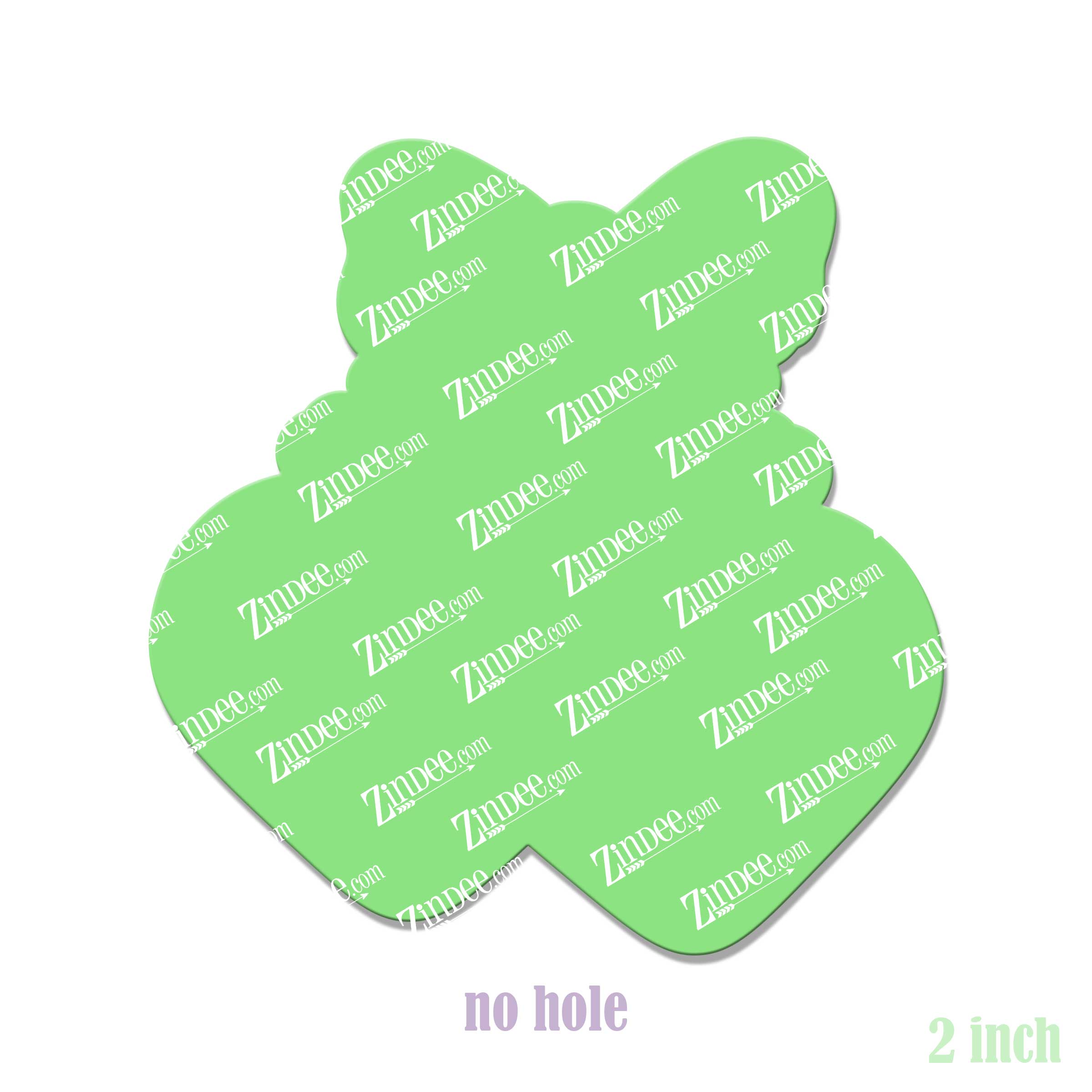 Cherry Hearts Acrylic Blank- Sticker- UV DTF (2 inch) NO HOLE - Image 2
