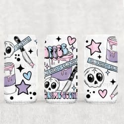 Coffee Crime Scenes UV DTF Can Wrap