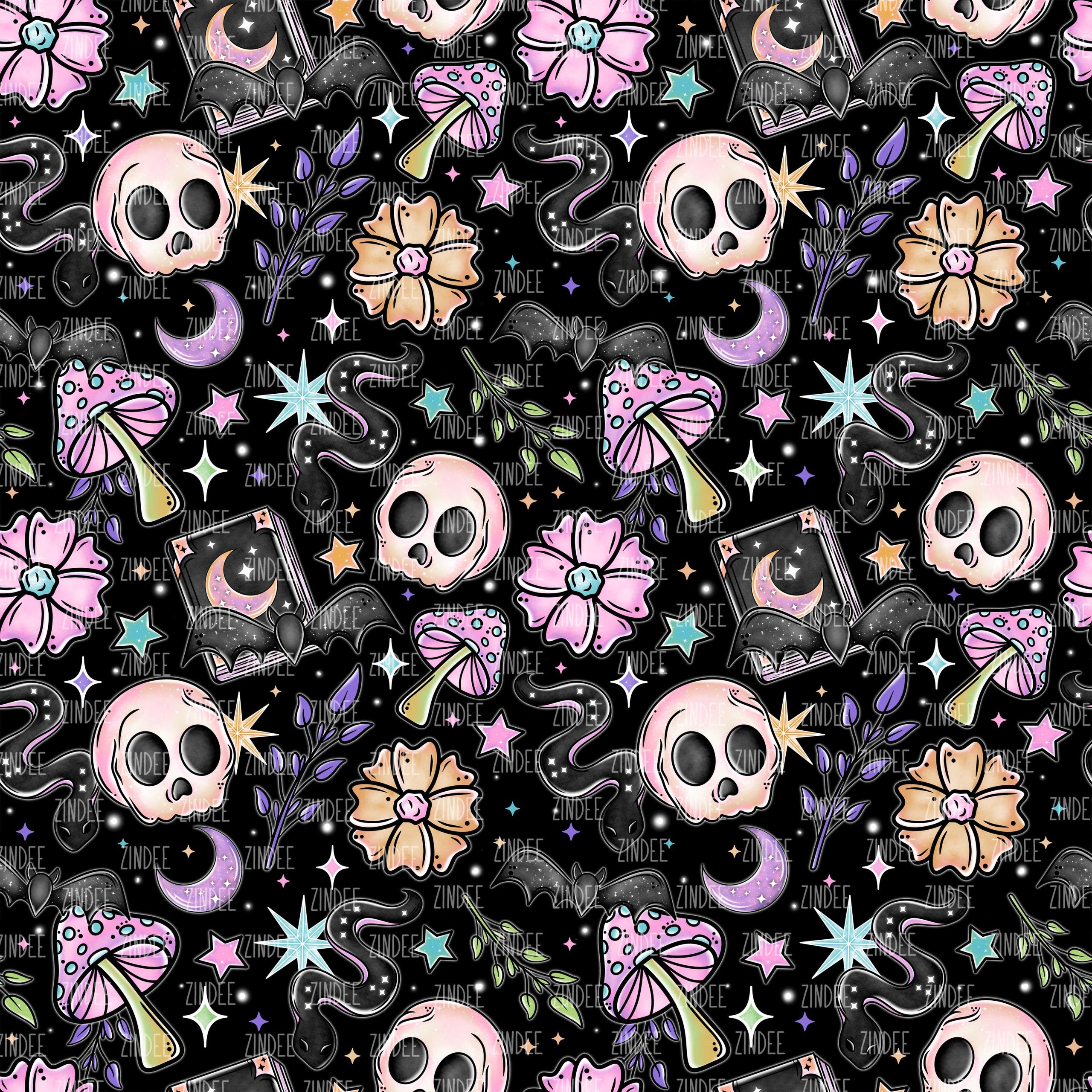 Colorful Witchy seamless (vinyl)