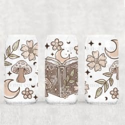 Cottagecore Book UV DTF Can Wrap