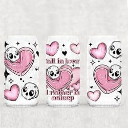 Fall Asleep UV DTF Can Wrap