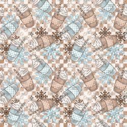 Frappuccino Snowflakes seamless (vinyl)