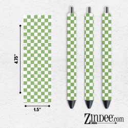 Green Checker VINYL Pen Wrap