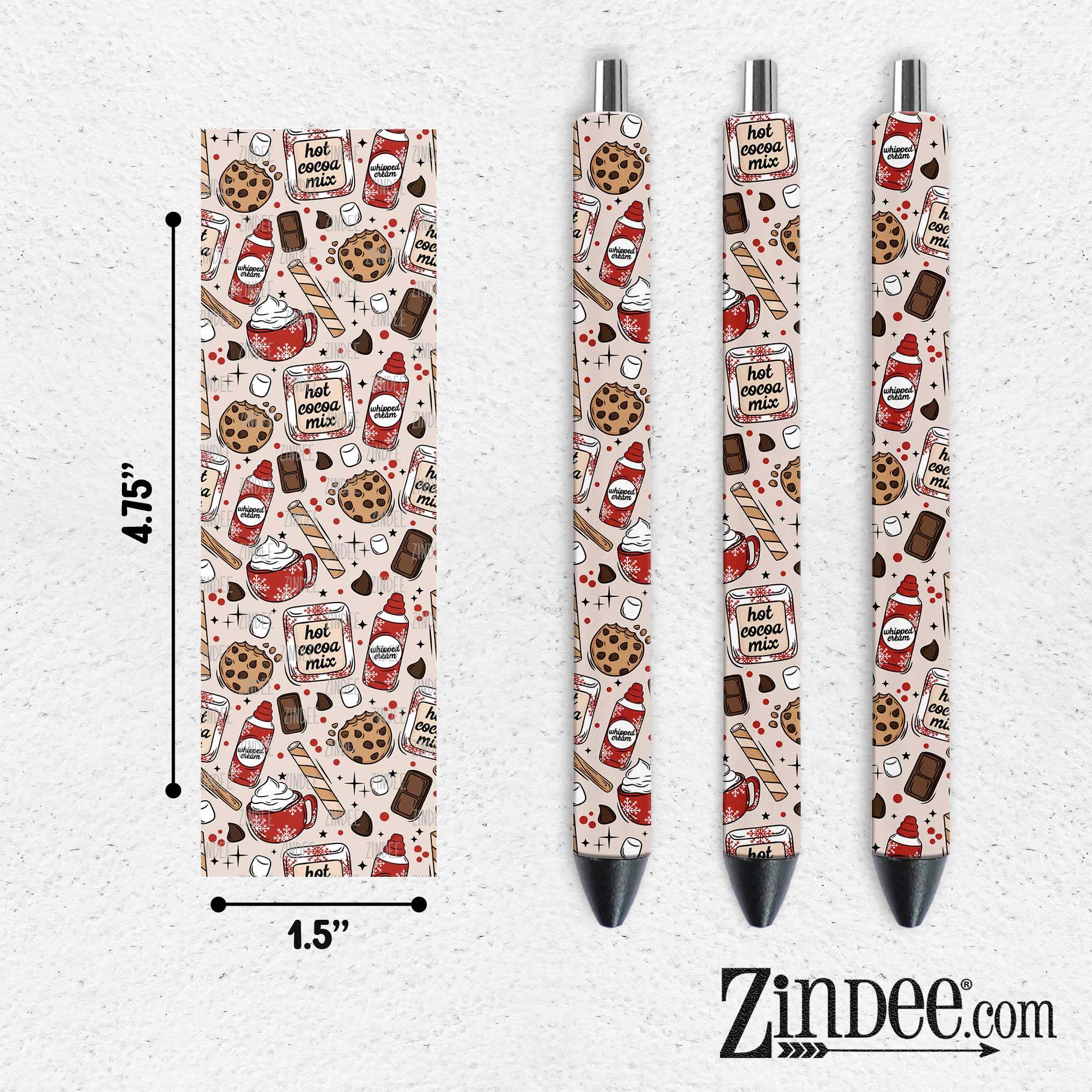 Hot Cocoa Cookies VINYL Pen Wrap