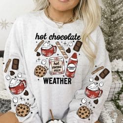 Hot Cocoa Cookies DTF Transfer (w/optional sleeve design)