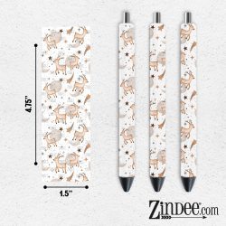 Moon And Reindeer VINYL Pen Wrap