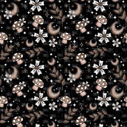 Mushroom Floral seamless (vinyl)