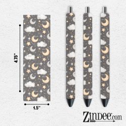 Nursery Clouds Grey VINYL Pen Wrap